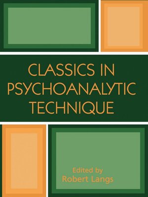 cover image of Classics in Psychoanalytic Technique